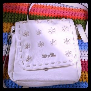 Miss Me white crossbody purse